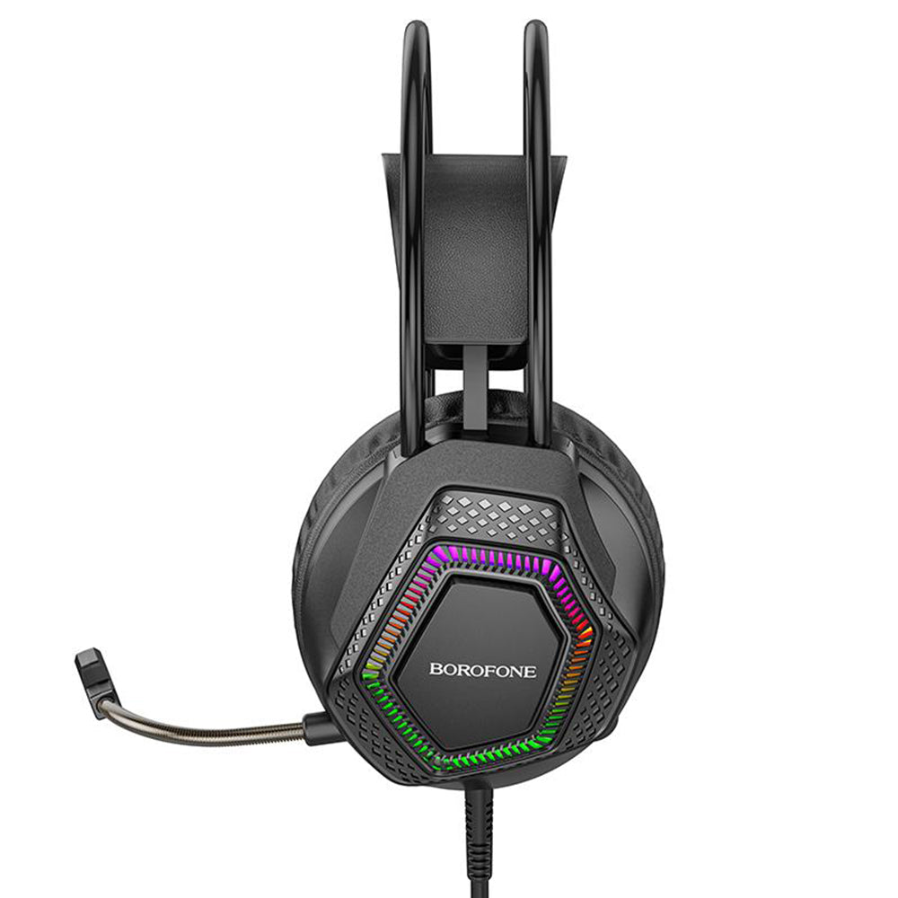 Auriculares Gaming 3.5mm Borofone BO105 Thunder, RGB, 2m, Pretos