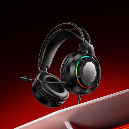 Auriculares Gaming 3.5mm Borofone BO112 Wave, RGB, 2m, Pretos