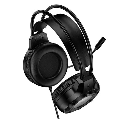 Auriculares Gaming 3.5mm Borofone BO112 Wave, RGB, 2m, Pretos