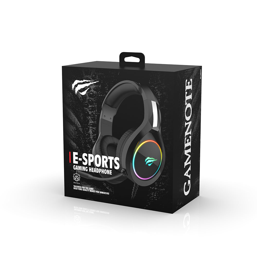 Auscultadores Gaming 3.5mm HAVIT H2002D, 2m, Vermelhos