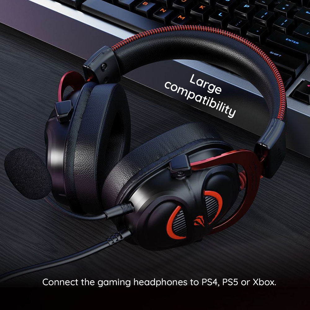 Auscultadores Gaming 3.5mm HAVIT H2002E Pro, 2m, Pretos