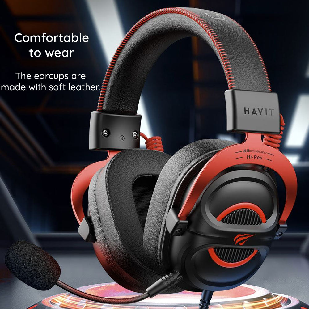 Auscultadores Gaming 3.5mm HAVIT H2002E Pro, 2m, Pretos