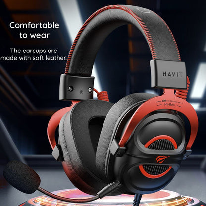 Auscultadores Gaming 3.5mm HAVIT H2002E Pro, 2m, Pretos