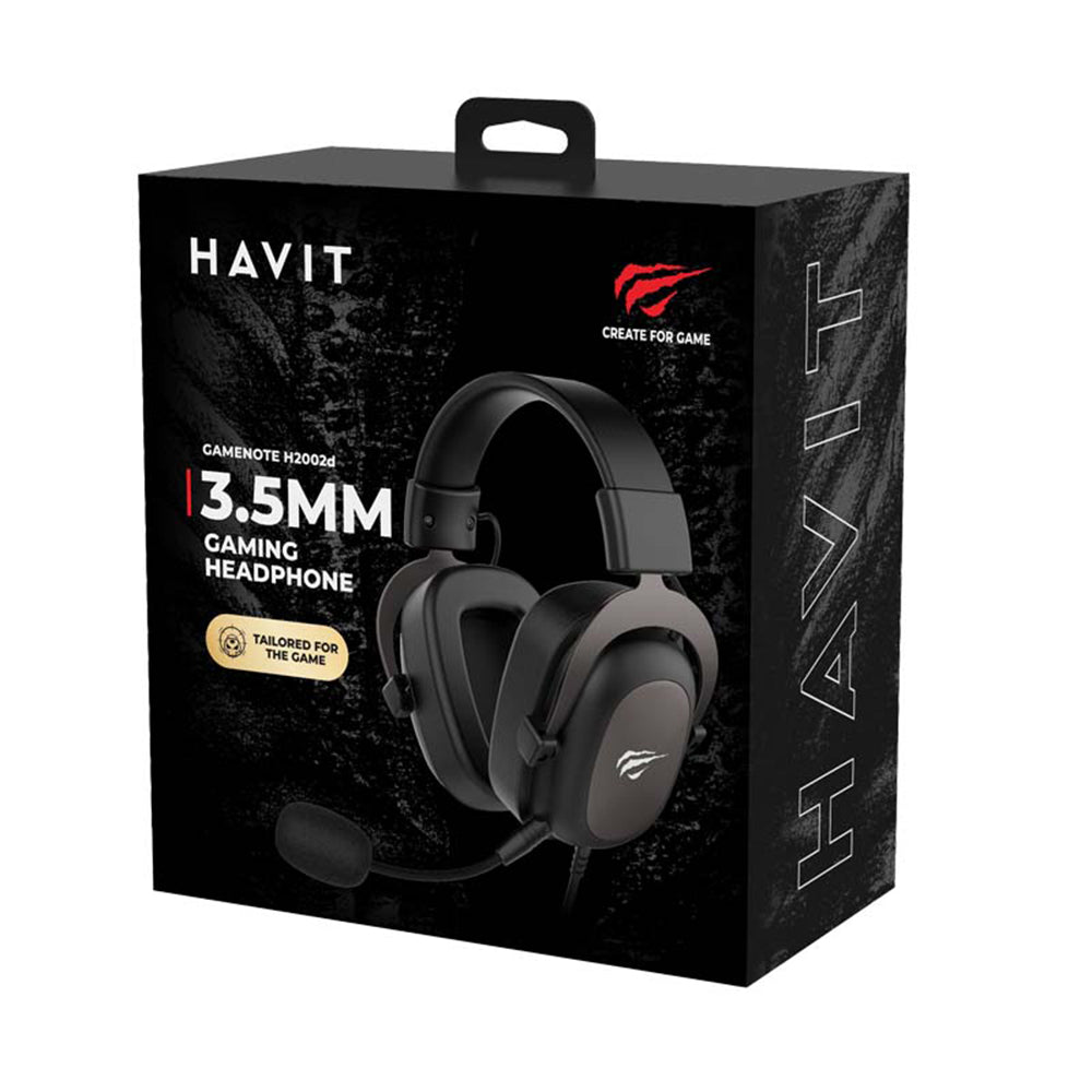 Auscultadores Gaming 3.5mm HAVIT H2002E Pro, 2m, Pretos