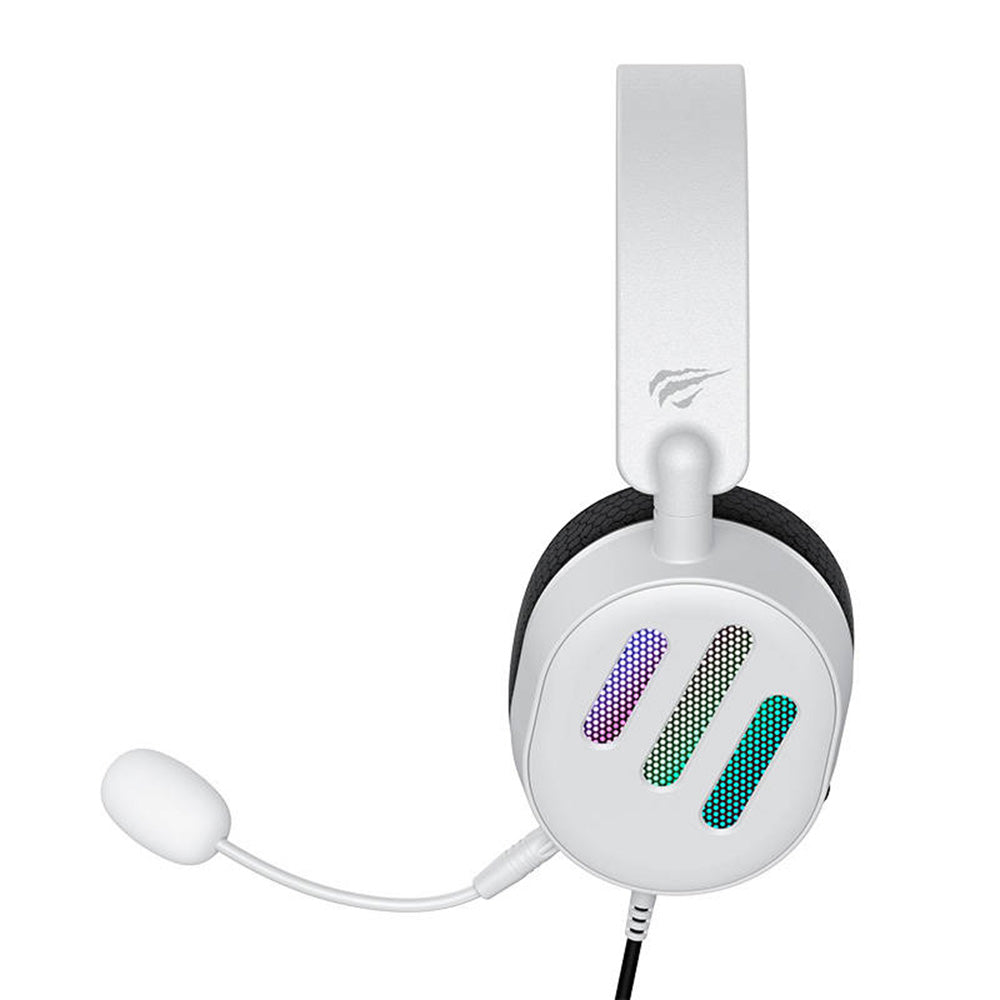 Auscultadores Gaming 3.5mm HAVIT H2038U, RGB, 2.1m, Brancos