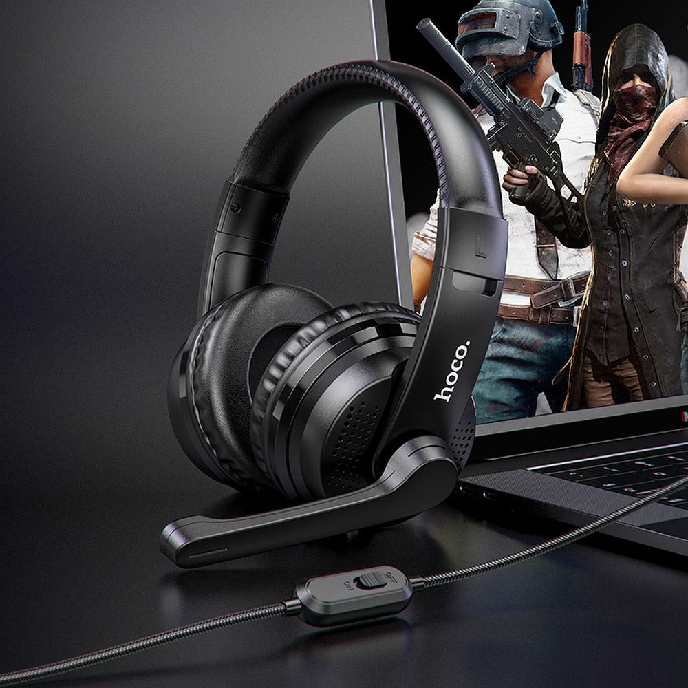 Auriculares Gaming 3.5mm HOCO W103, Pretos