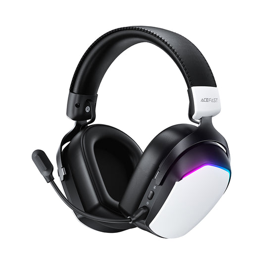 Auscultadores Gaming Wireless Acefast H11, RGB, BT / Wi-FI / Com fios, Brancos