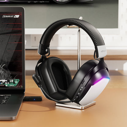 Auscultadores Gaming Wireless Acefast H11, RGB, BT / Wi-FI / Com fios, Brancos