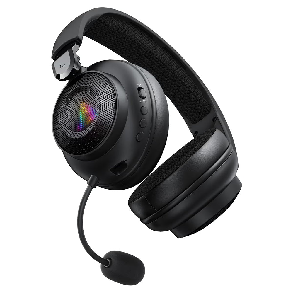 Auriculares Gaming Sem Fios Acefast H15, RGB, BT / Wi-FI / Com Fio, Pretos