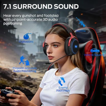 Auriculares Gaming Sem Fios Monster Mission 350, BT / Wi-Fi / Com Fio, Pretos