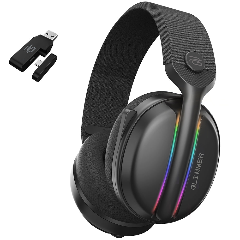 Auscultadores Gaming Wireless Proove Glimmer, RGB, BT / Wi-FI / Wired, Pretos WHGL00022001