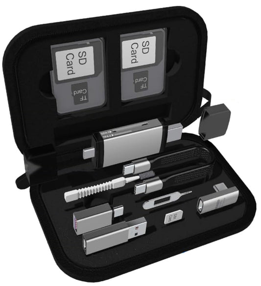 Leitor de Cartões USB / USB-C OEM OmniLink Pro-002 Travel, 7 em 1, Cinzento