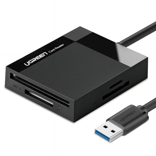 Leitor de Cartão USB 3.0 UGREEN CR125, SD - microSD - CF - MS, Preto