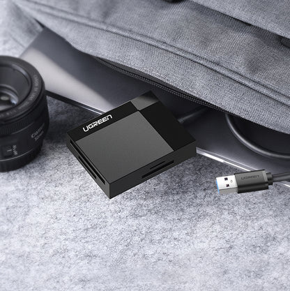USB 3.0 UGREEN CR125 Card Reader, SD - microSD - CF - MS, Black