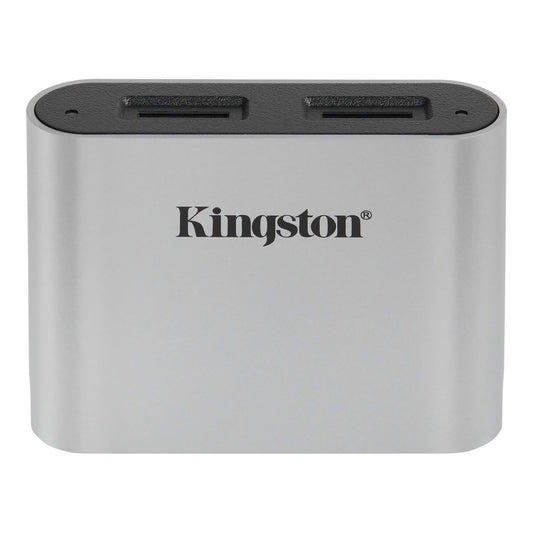 Leitor de cartões Kingston Workflow USB 3.2, microSD duplo, cinzento WFS-SDC 