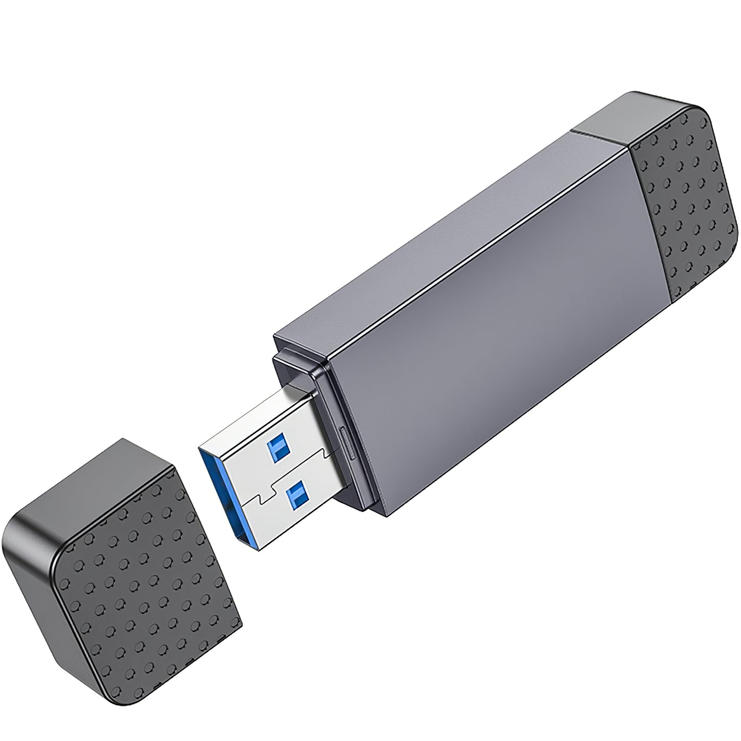 Leitor de cartões USB / USB-C HOCO HB45, SD - microSD, USB 2.0, cinzento 