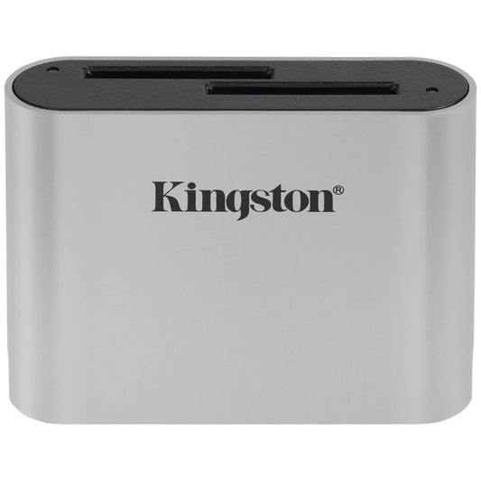 Leitor de Cartão USB-C Kingston Workflow, Dual SD, Cinza WFS-SD