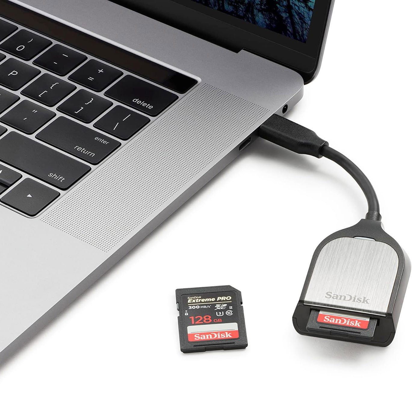 Leitor de cartões SanDisk Extreme PRO USB-C, SD, cinzento SDDR-409-G46 