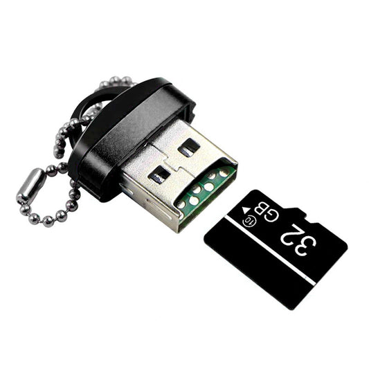 Leitor de Cartões USB OEM CR01, microSD, Preto