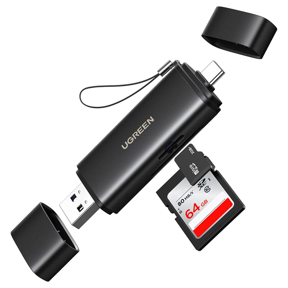 Leitor de Cartão USB / USB-C UGREEN CM803 (65024), SD - microSD, Preto