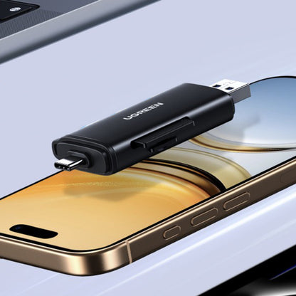 Leitor de Cartão USB / USB-C UGREEN CM803 (65024), SD - microSD, Preto