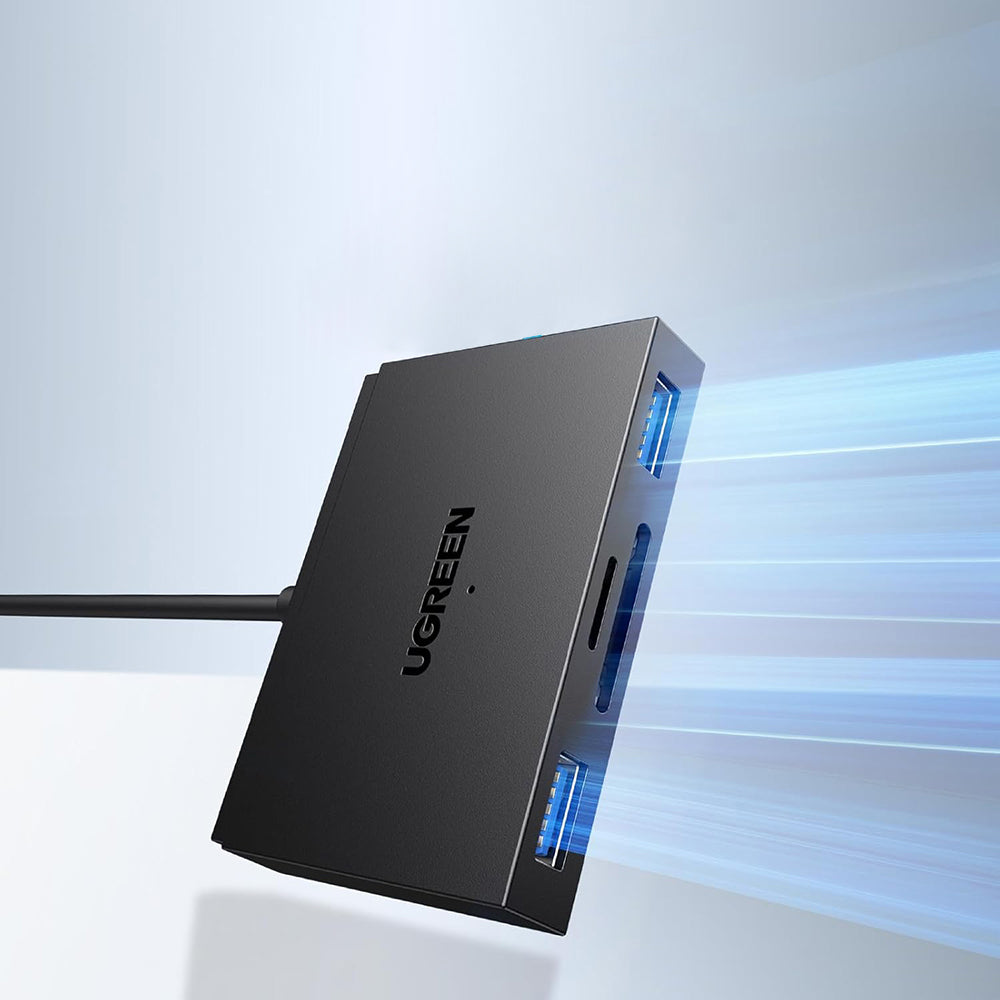 Leitor de Cartão USB / USB-C UGREEN CM812 (45167), SD - microSD - 2 x USB-A, Preto