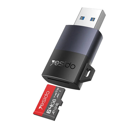 USB Card Reader Yesido GS36, microSD, Black