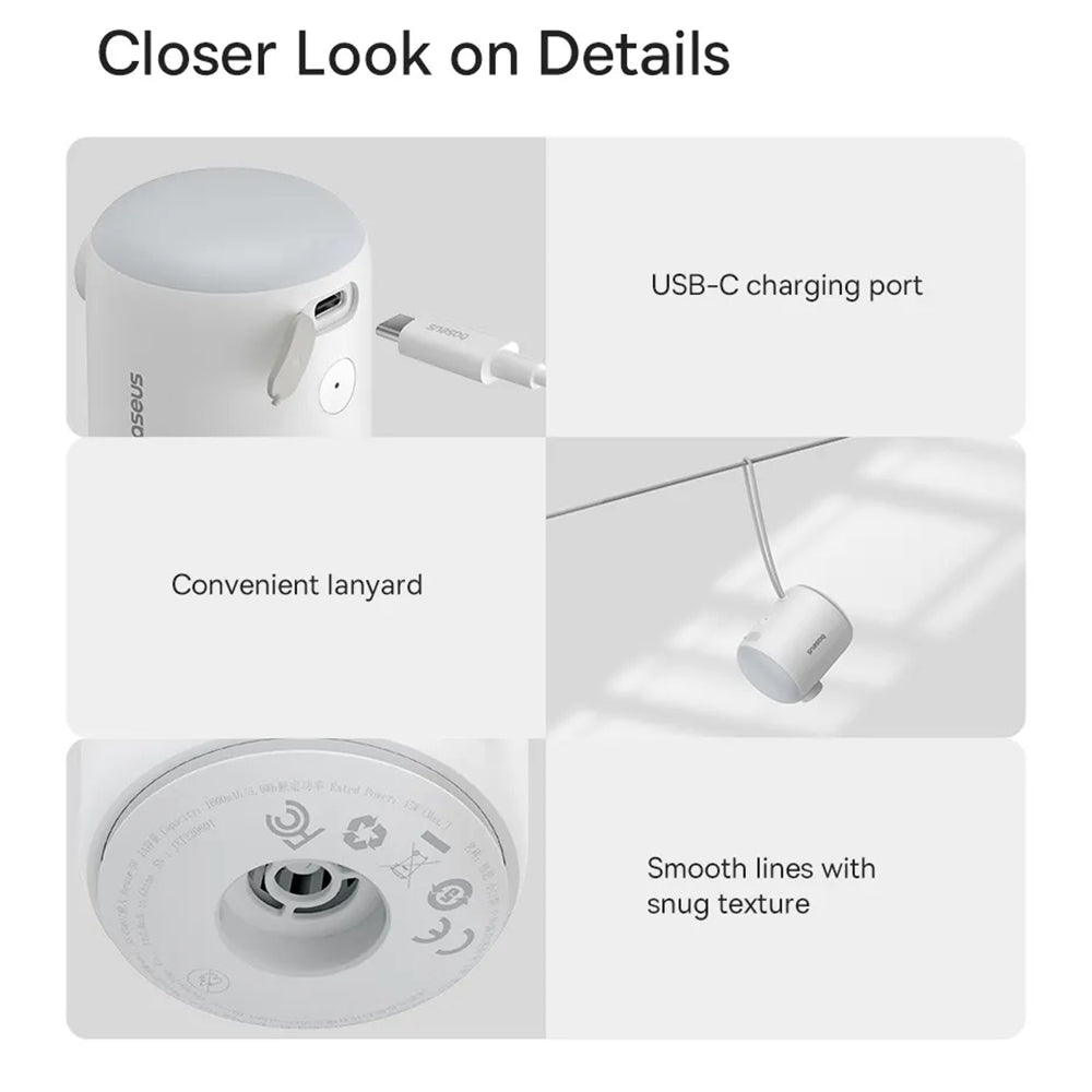 Bomba Baseus PocketGo para colchões insufláveis, Branca C11157700221-00