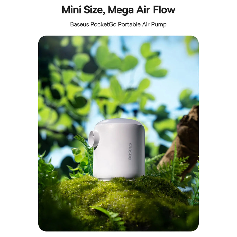 Bomba Baseus PocketGo para colchões insufláveis, Branca C11157700221-00