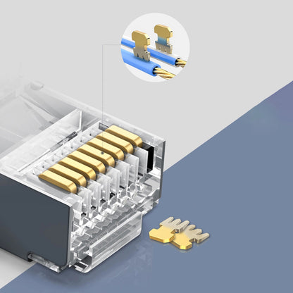 Conector de rede UGREEN NW111, RJ45, Cat6, Conjunto 50 peças