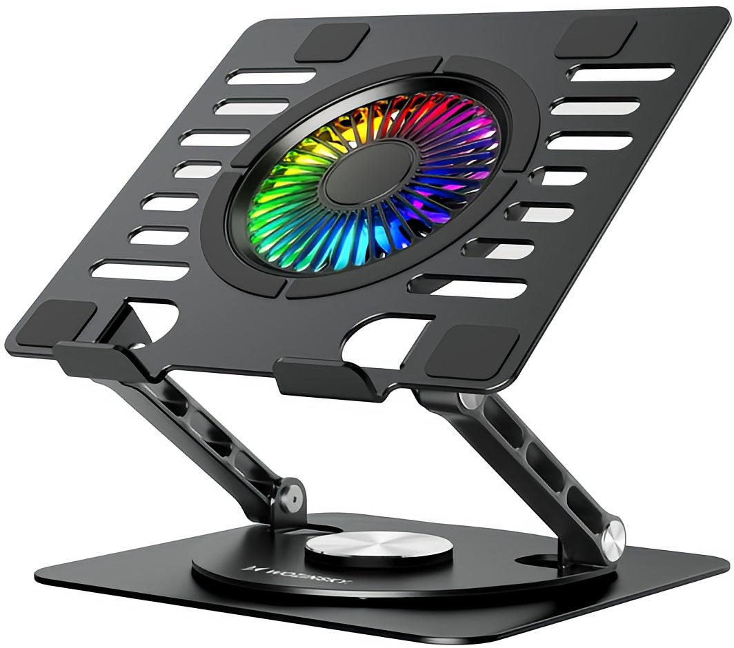 Refrigerador WZK CoolBase para portátil de 10 a 16 polegadas, RGB, preto