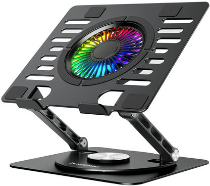 Refrigerador WZK CoolBase para portátil de 10 a 16 polegadas, RGB, preto