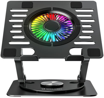 Refrigerador WZK CoolBase para portátil de 10 a 16 polegadas, RGB, preto