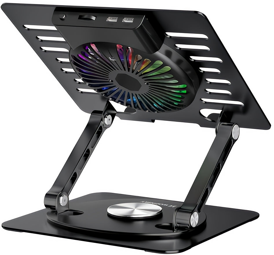Refrigerador WZK CoolBase para portátil de 10 a 16 polegadas, RGB, preto