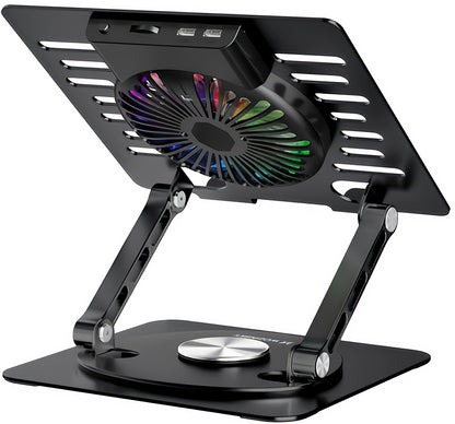 Refrigerador WZK CoolBase para portátil de 10 a 16 polegadas, RGB, preto