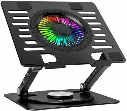 Refrigerador WZK CoolBase para portátil de 10 a 16 polegadas, RGB, preto