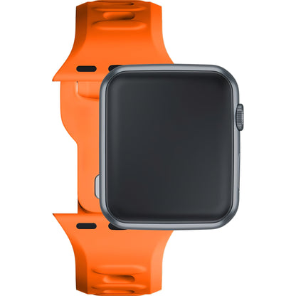 Correia de silicone 3MK para Apple Watch 41 mm / 40 mm / 38 mm, cor de laranja 