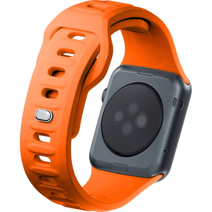 Correia de silicone 3MK para Apple Watch 41 mm / 40 mm / 38 mm, cor de laranja 