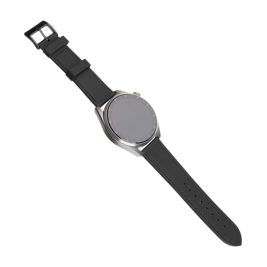 Curea Fixed Leather para Huawei Watch / Xiaomi Watch Series, 22mm, Preta.