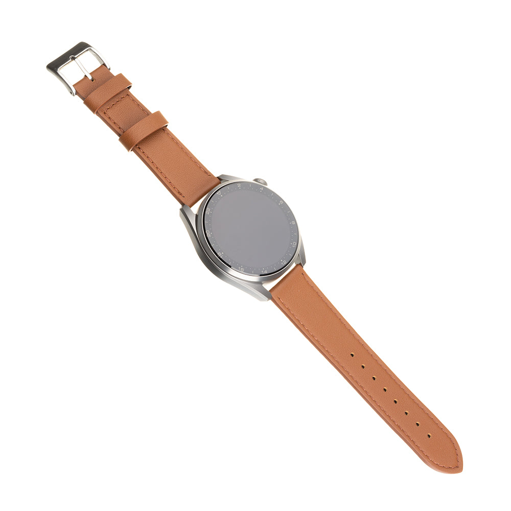 Curea Fixed Leather para Samsung Galaxy Watch / Huawei Watch Series, 20mm, Castanho