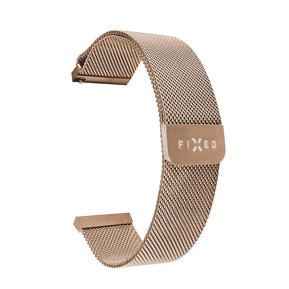 Correia Fixed Mesh para Huawei Watch / Garmin Watch Series, 18mm, Rosa Dourado