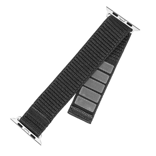 Cinta Fixed Nylon Sporty para Apple Watch 42mm / 41mm / 40mm / 38mm Series, Cinza Escuro