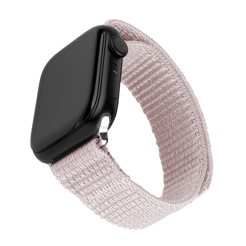 Cinta Fixed Nylon Sporty para Apple Watch 49mm / 46mm / 45mm / 44mm / 42mm Series, Rosa Dourado