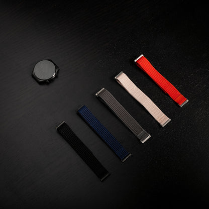 Fixed Nylon Sporty Strap for Samsung Galaxy Watch / Huawei Watch Series, 20mm, Dark Blue