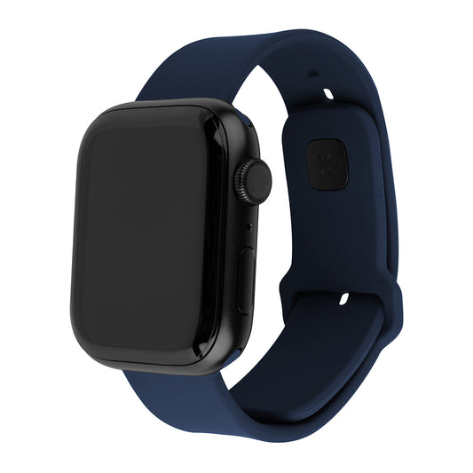 Fixed Silicone Sporty Strap for Apple Watch 42mm / 41mm / 40mm / 38mm Series, Blue