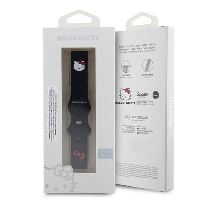 Hello Kitty Silicone Kitty Head Strap for Samsung Galaxy Watch / Huawei Watch Series, Black