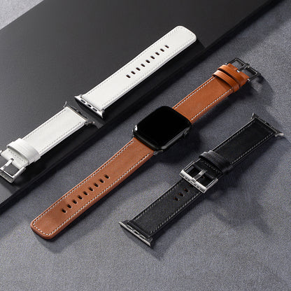 Pulseira Ringke Leather One para Apple Watch 49mm / 46mm / 45mm / 44mm / 42mm Series, Preta