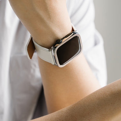 Pulseira Ringke Leather One para Apple Watch 49mm / 46mm / 45mm / 44mm / 42mm Series, Preta