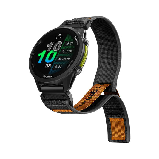 Correia Spigen Athlex Air para Garmin Watch Fenix / Forerunner / Approach Series, 22mm, Preta Laranja AMP11426