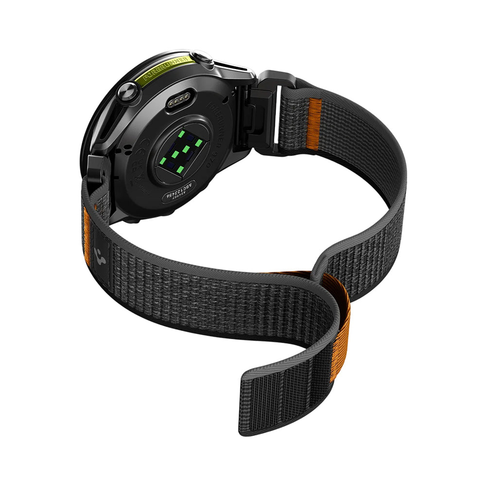 Spigen Athlex Air Strap for Garmin Watch Fenix / Forerunner / Approach Series, 22mm, Black Orange AMP11426